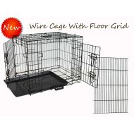 Homey Pet-18 24 30 36, 42, or 48 Wire Folding Cage with Pull Out Tray and Optional Floor Grid