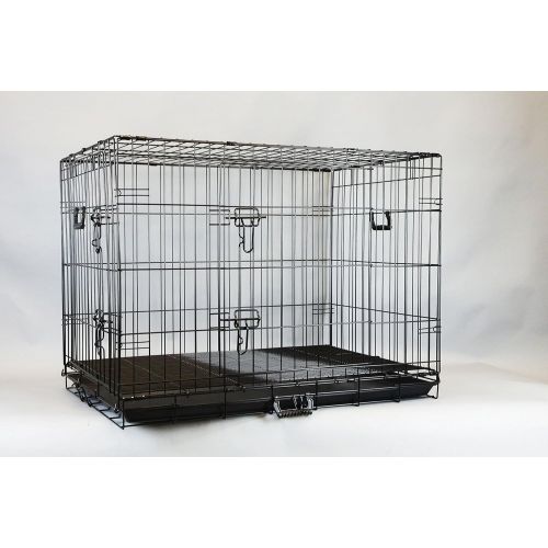  Homey Pet-18 24 30 36, 42, or 48 Wire Folding Cage with Pull Out Tray and Optional Floor Grid