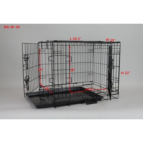  Homey Pet-18 24 30 36, 42, or 48 Wire Folding Cage with Pull Out Tray and Optional Floor Grid