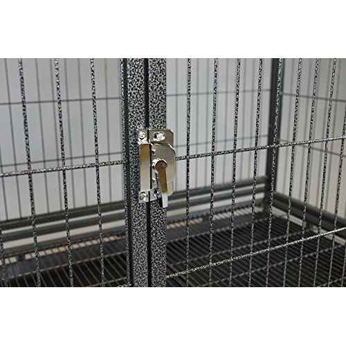  Homey Pet 37 Open Top Heavy Duty Dog Pet Cage Kennel w/Tray, Floor Grid, and Casters