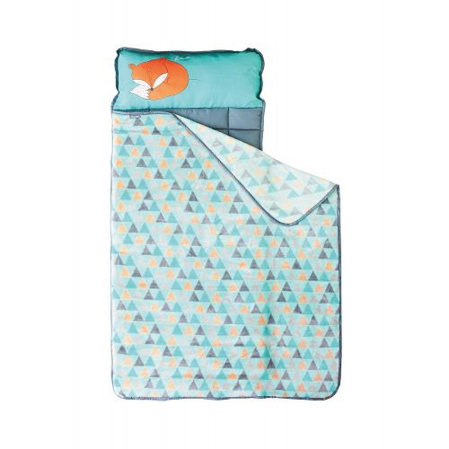  Homezy Nap Mats for Preschool Kinder Daycare  Toddler Kids Portable Sleeping Mat with Blanket + Pillow  Perfect for Boys or Girls (Sleepy Fox)