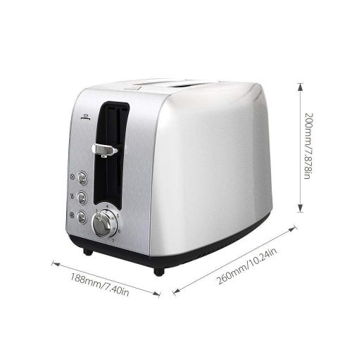  Homgeek Toaster, 2Scheiben, BPA Free, Stainless Steel