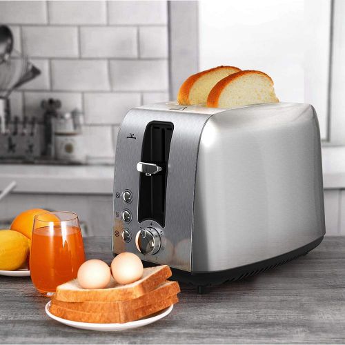  Homgeek Toaster, 2Scheiben, BPA Free, Stainless Steel