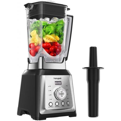  Standmixer Smoothie Maker, homgeek 2000W Smoothie Blender, Schleifer und Eis-Zerkleinerungsmaschine, 30.000 U/min, 2L Tritan-Behalter ohne BPA