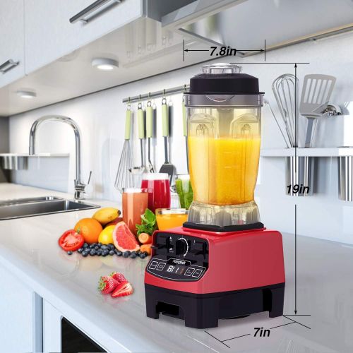  [아마존 핫딜] [아마존핫딜]Homgeek Blender, Professional Countertop Blender 1450W, High Power Blender with High Speed, Built-in Timer, Smoothie Maker 68 oz for Crusing Ice, Frozen Desser, Soup, Tritan Jar -