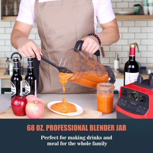  [아마존 핫딜] [아마존핫딜]Homgeek Blender, Professional Countertop Blender 1450W, High Power Blender with High Speed, Built-in Timer, Smoothie Maker 68 oz for Crusing Ice, Frozen Desser, Soup, Tritan Jar -