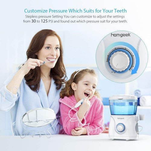  [아마존핫딜][아마존 핫딜] Homgeek Upgrade Water Flosser,Oral Irrigator,Water Pick,Dental Water Flosser,Anti Leakage Water Pick Teeth Cleaner Dental Water Toothpick 10 Adjustable Pressure with 7 Multifunctio