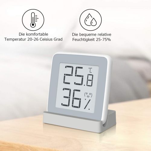  [아마존 핫딜]  [아마존핫딜]Homidy Hygrometer Digital Thermometer Innen,E-Ink HD display Digital Thermo-Hygrometer innen Feuchtigmesser