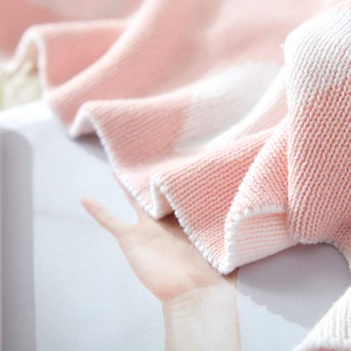  Homiest Baby Love Heart Dot Blanket Baby Heart Dot Throw Blanket Knit Swaddle Blanket for Infant Boys Girls Cribs, Strollers, Nursing (Blush Pink, 35x43)