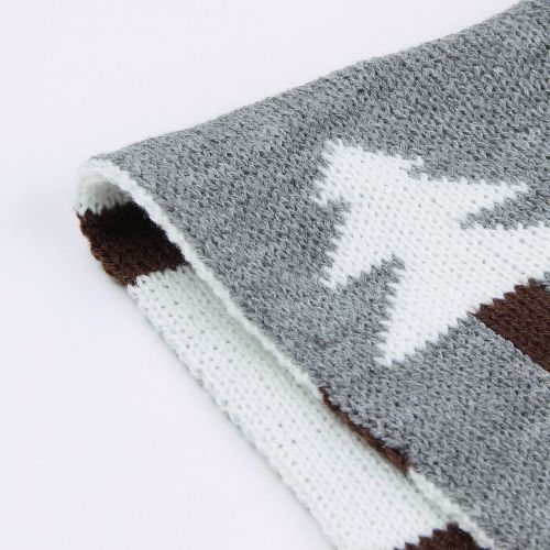  Homiest Baby Christmas Tree Blanket Tree Knitted Throw Blanket Baby Swaddle Knitted Blanket for Infant Boys Girls Cribs, Strollers, Nursing (Grey, 30x37)