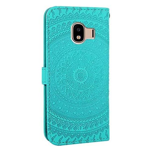  Homikon PU Leder Huelle Schoen Mandala Muster Schutzhuelle Brieftasche Ledertasche Handyhuelle mit Kartensteckplatz Stander Klapphuelle Etui Flip Case Kompatibel mit Samsung Galaxy J4 2