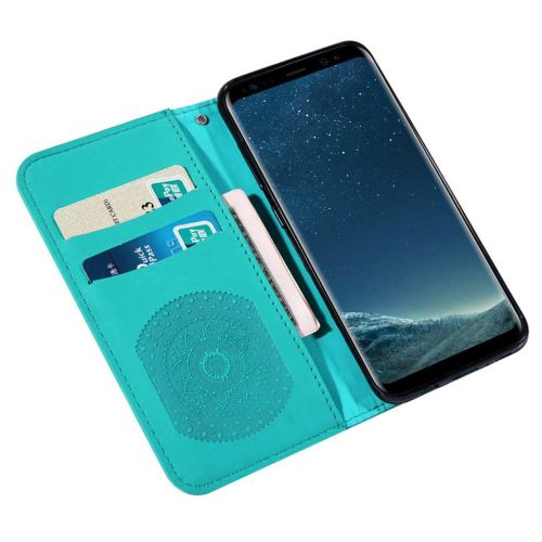  Homikon PU Leder Huelle Schoen Mandala Muster Schutzhuelle Brieftasche Ledertasche Handyhuelle mit Kartensteckplatz Stander Klapphuelle Etui Flip Case Kompatibel mit Samsung Galaxy S8 -