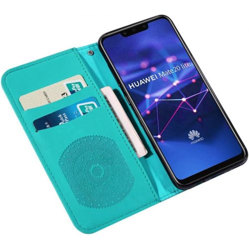  Homikon PU Leather Case Beautiful Mandala Pattern Protective Wallet Leather Case Mobile Phone Case with Card Slot Stand Flip Case Compatible with Huawei Mate 20 Lite