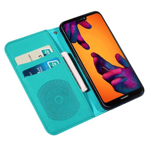  Homikon PU Leder Huelle Schoen Mandala Muster Schutzhuelle Brieftasche Ledertasche Handyhuelle mit Kartensteckplatz Stander Klapphuelle Etui Flip Case Kompatibel mit Huawei P20 Lite - G