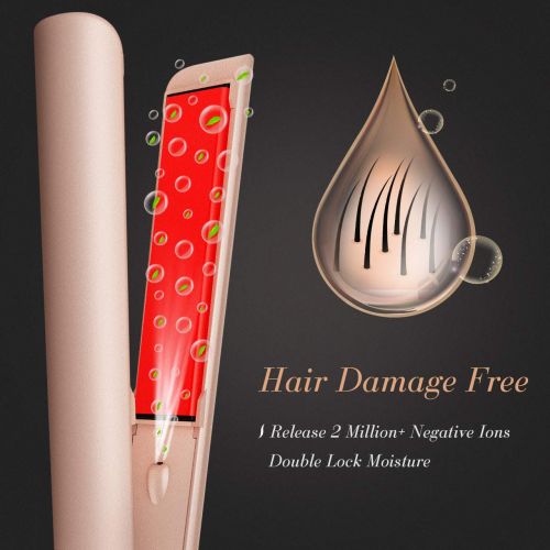  [아마존 핫딜]  [아마존핫딜]Homitt Hair Straightener, Professional Ceramic Flat Iron for Hair with Negative Ion & Dual Voltage, 3D Floating Plates Twist Straightening Iron with Adjustable Temperature(250-450℉