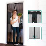 [아마존 핫딜] Homitt Magnetic Screen Door with Heavy Duty Mesh Curtain and Full Frame Hook&Loop, Hands Free, Pet and Kid Friendly, 36” x 83”, Black