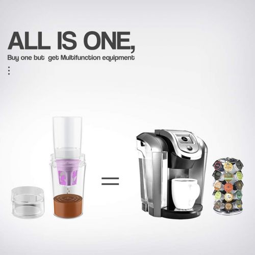 homozy Portable Drip Coffee Maker Travel Mug Compatible with Refillable K Cups Single-Serve Portable Mini Manual Coffee Machines for Camping, Hiking, Travel, Outdoor