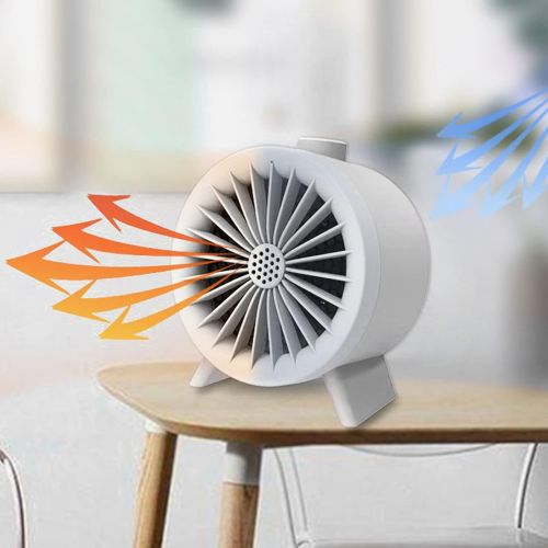  homozy 950W Portable Electric Space Heater Indoor Auto-Off Adjustable Quiet Heated Fan Ceramic Safety Thermostat Living Room Home Kitchen Decors