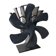 homozy 6 Blade Fireplace Fan Powered Stove Fan for Wood/Log Burner/Fireplace