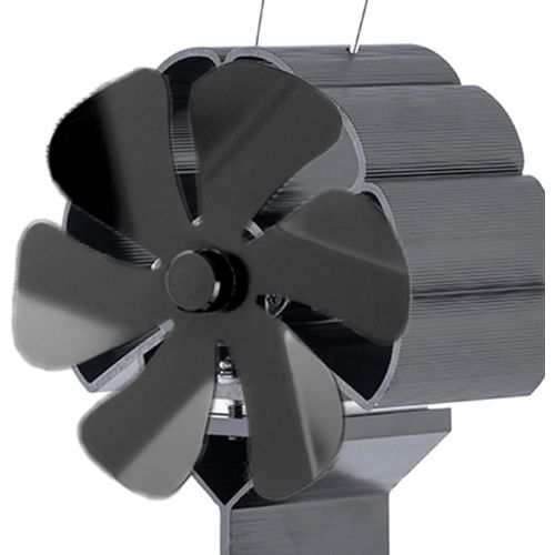 homozy 6 Blades Non Electric Fireplace Fan Wood/Logs Stove Burner Air Blower Fan Heat Powered Eco Friendly Silent Fuel Saving, Increases More Warm Air