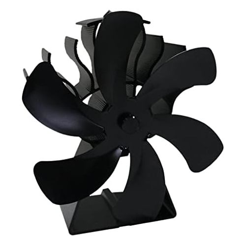  homozy 6 Blades Fireplace Stove Fan, Silent Motors Heat Powered Stove Fan for Wood, Log Burner, Fireplace Black
