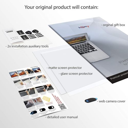  [아마존베스트]homy Screen Protector Kit [2-Pack] for 15.6 inch Widescreen Laptop: 1x Matte and 1x Glare. Bonus: Anti-Spy Web Camera Sliding Cover for Computer. Display Size: 13 9/16 x 7 5/8 inch