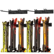 Homydom Ski Wall Rack Wall Mount Snowboard Rack Heavy Duty Garage Indoor Storage Rack Organization System Hanger Home Shed Hold Up to 12 pairs 2 pack