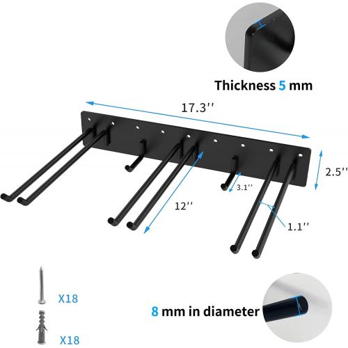  Homydom Ski Wall Rack Wall Mount Snowboard Rack Heavy Duty Garage Indoor Storage Rack Organization System Hanger Home Shed Hold Up to 12 pairs 2 pack