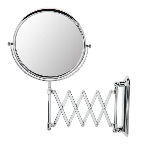  Homyl Adjustable 2 Way 1x/3x Magnifying Wall Mount Bathroom Shaving Makeup Mirror - 3011