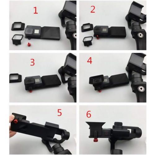  Homyl Mount Plate Adapter for 6 5 Action Camera Clamp Holder with Frame Hood Handheld Stabilizer Gimbal Counterweight Accessories Bundle Kit