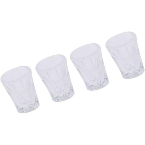  Homyl 4 Pieces 1:12 Dollhouse Miniature Kitchen Food Accessory Plastic Drink Water Glass Cups