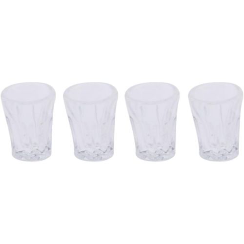  Homyl 4 Pieces 1:12 Dollhouse Miniature Kitchen Food Accessory Plastic Drink Water Glass Cups