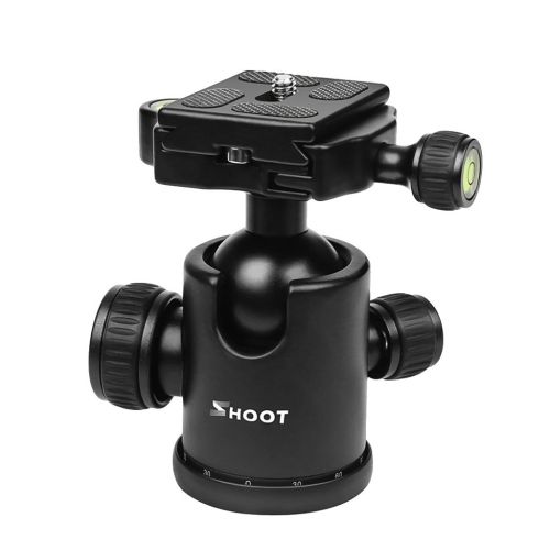  Homyl Heavy Duty Photography Camera Tripod Ball Head 360 Degree Marked - Small and Lightweight (Black)