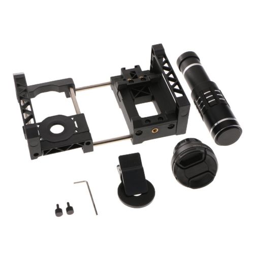  Homyl Universal Smartphone Camera Rig with Wide Angle 18x Zoom and Fisheye Lens Kit for Photography