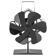 Homyl 6 Blade Fireplace Fans, Fast Start Heat Powered Stove Fan for Wood, Quiet Circulating Warm Air Saving Fuel Efficiently for Gas/Wood/Log Stoves