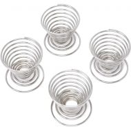 Honbay 4PCS Stainless Steel Spring Wire Tray Egg Cups Holder Serving Cup Egg Tray for Egg (silver)