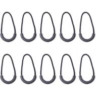 Honbay 10PCS Heavy Duty U Shape Nylon Zipper Pulls Zipper Tags Zipper Extension Replacement for Backpacks, Luggage bags, Clothes (Black)