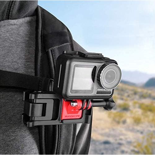  [아마존베스트]Honbobo Backpack Clip Mount Holder Compatible with Insta360 One R/for GoPro Hero 9 8, 7, 6, 5, 4, Session, 3+, 3, 2, 1, Hero (2018), Fusion/Osmo Action Cameras