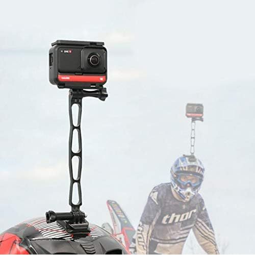  [아마존베스트]Honbobo Helmet Mount Metal Extension Arm Stick for Insta360 ONE R/for Gopro Hero 8/7/6/5 / for Gopro Max Action Camera