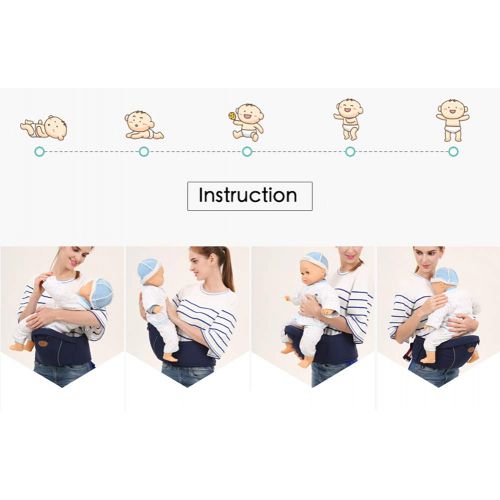  Honch Baby Hip Seat Carrier Baby Waist Stool for Child Infant Toddler with Adjustable Strap Buckle Pocket...