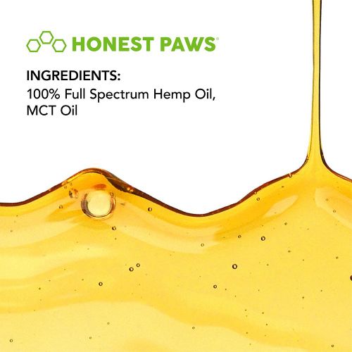  Honest Paws - Purity | Premium Full Spectrum Hemp Oil Tincture for Dogs | Alleviates Dog Pain, Allergies, and Anxiety | High Quality All Natural Pure Hemp Oil - 500 mg