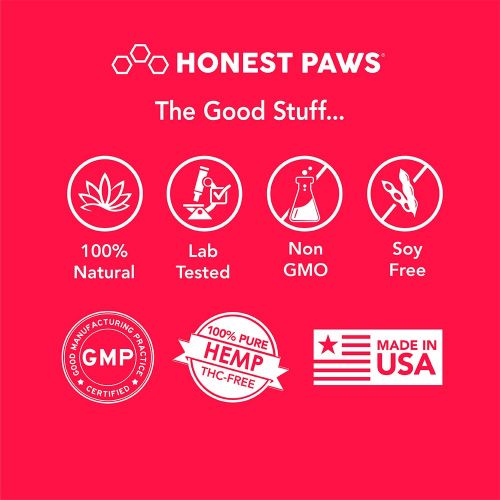  Honest Paws - Purity | Premium Full Spectrum Hemp Oil Tincture for Dogs | Alleviates Dog Pain, Allergies, and Anxiety | High Quality All Natural Pure Hemp Oil - 500 mg