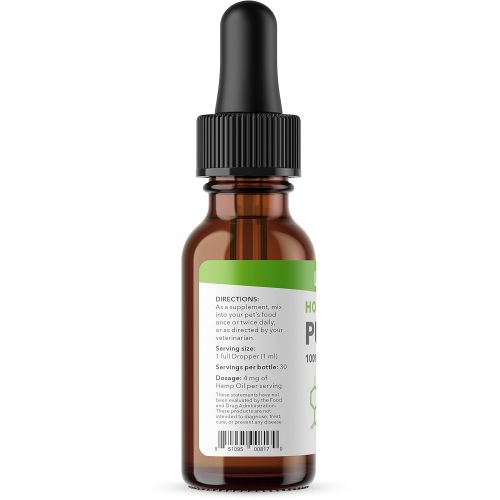  Honest Paws - Purity | Premium Full Spectrum Hemp Oil Tincture for Dogs | Alleviates Dog Pain, Allergies, and Anxiety | High Quality All Natural Pure Hemp Oil - 500 mg