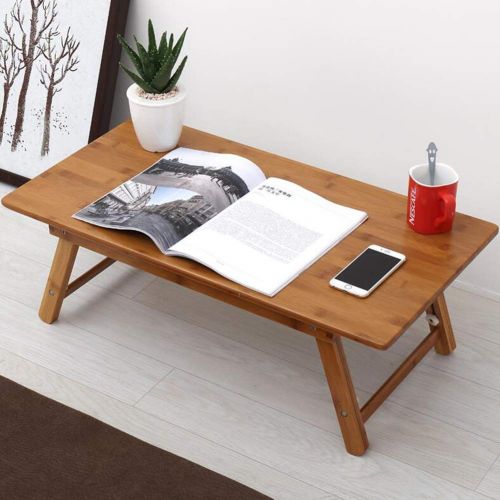  Honey Laptop Table Solid Wood Foldable Height Adjustable Square Low Table 75 40 26cm