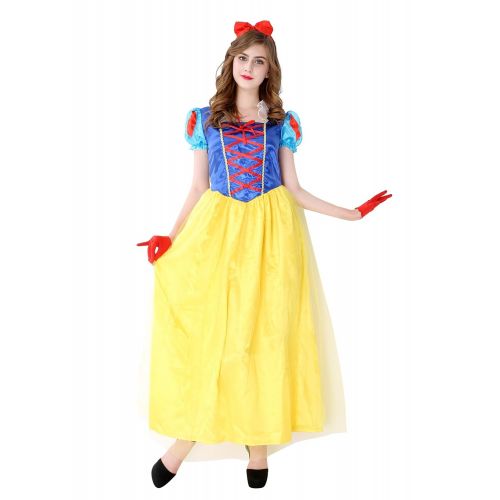  Honey Box Snow White Costume Adult Womens Princess Dress with Headband