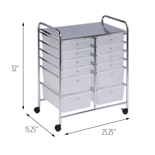  [아마존 핫딜]  [아마존핫딜]Honey-Can-Do Rolling Storage Cart and Organizer with 12 Plastic Drawers