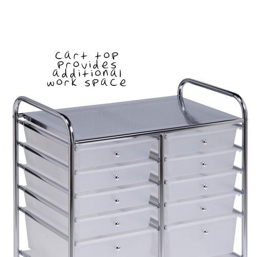  [아마존 핫딜]  [아마존핫딜]Honey-Can-Do Rolling Storage Cart and Organizer with 12 Plastic Drawers