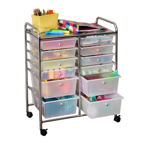  [아마존 핫딜]  [아마존핫딜]Honey-Can-Do Rolling Storage Cart and Organizer with 12 Plastic Drawers