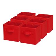 Honey-Can-Do HoneyCanDo 6-Pack Mini Non-Woven Foldable Cube- red