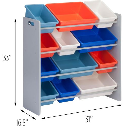  [아마존베스트]Honey-Can-Do SRT-06475 Kids Toy Organizer and Storage Bins, Gray